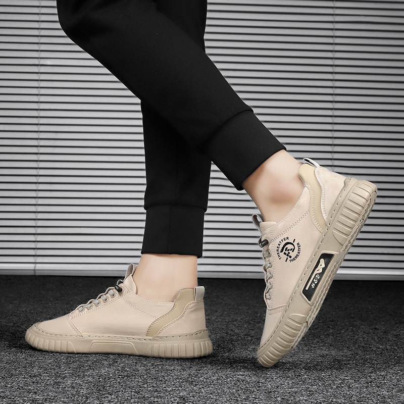 Men's Breathable Canvas Lace-Up Casual Shoes 4