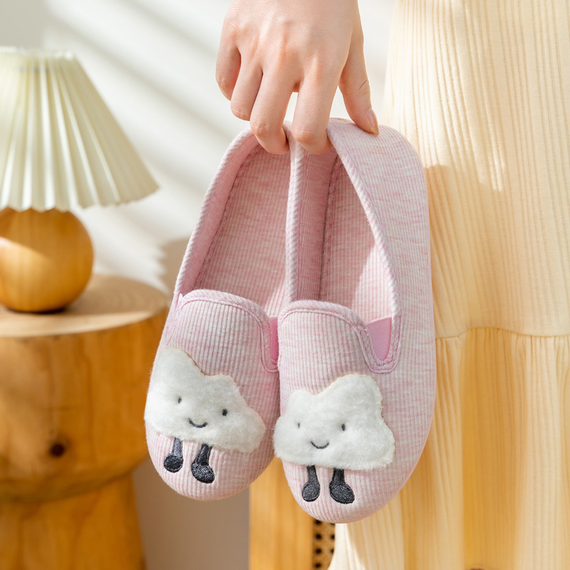 Women's Cozy Soft-Sole Cotton Slip-On Slippers detail 11