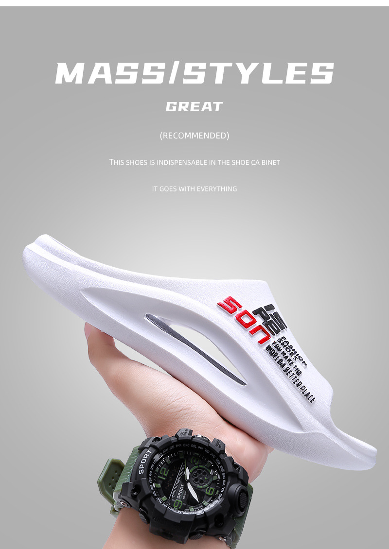 Unisex Lightweight Waterproof Slip-On Slippers detail 1