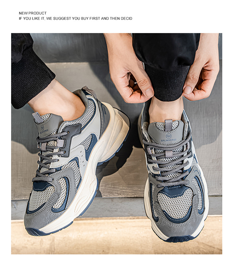 Men's Breathable Cushioned Platform Casual Shoes detail 6