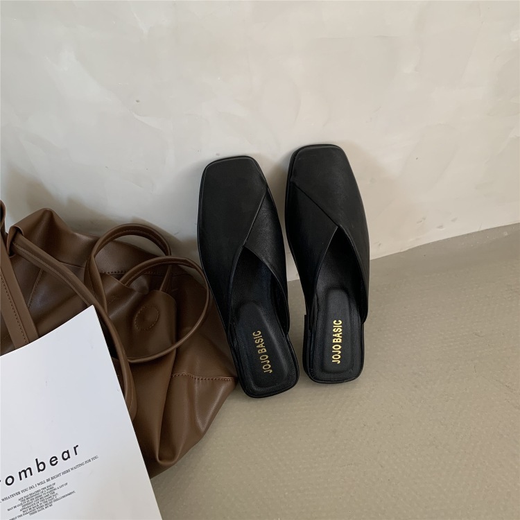 Flache PU-Leder-Schuhe für Damen mit eckiger Spitze zum Hineinschlüpfen detail 2