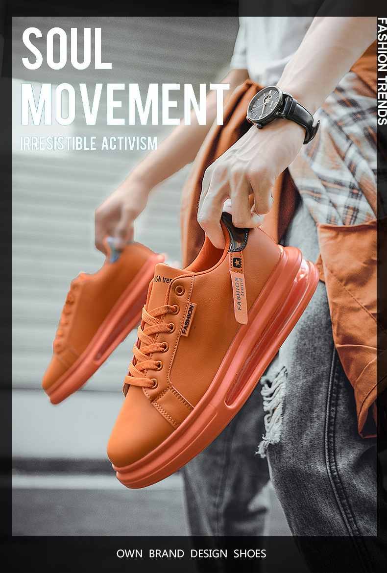 Gedämpfte Plateau-Freizeitschuhe für Herren mit Schnürung detail 1