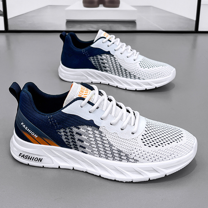 Men's Breathable Mesh Lace-Up Running Shoes 2