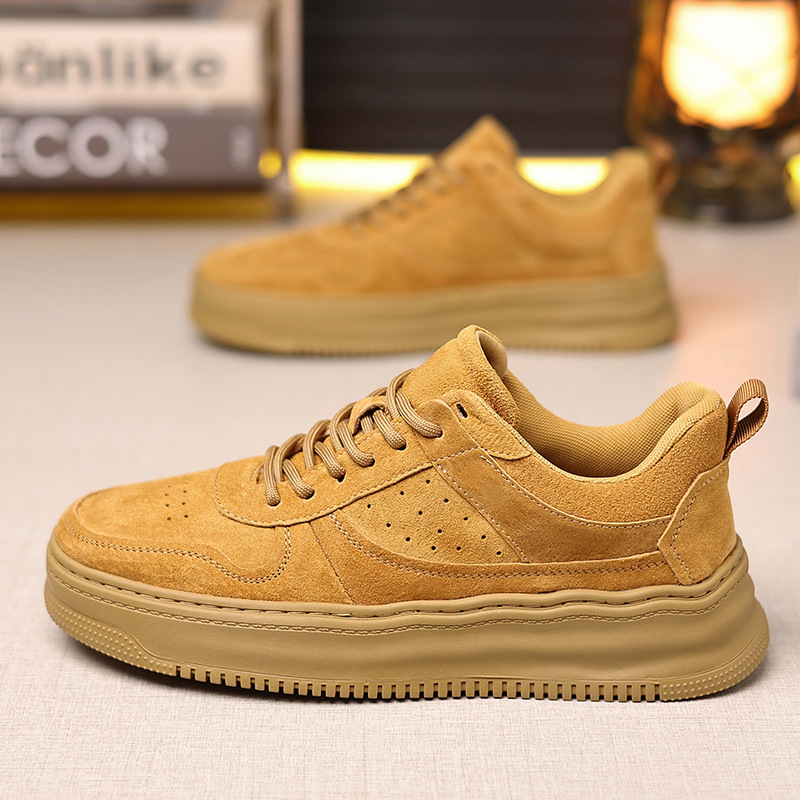 Herren Plateau-Freizeitschuhe aus Wildlederimitat zum Schnüren 3