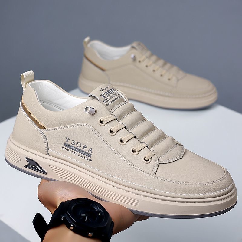 Klassische Herren-Freizeitschuhe mit Schnürung aus PU-Leder, Low-Top 2