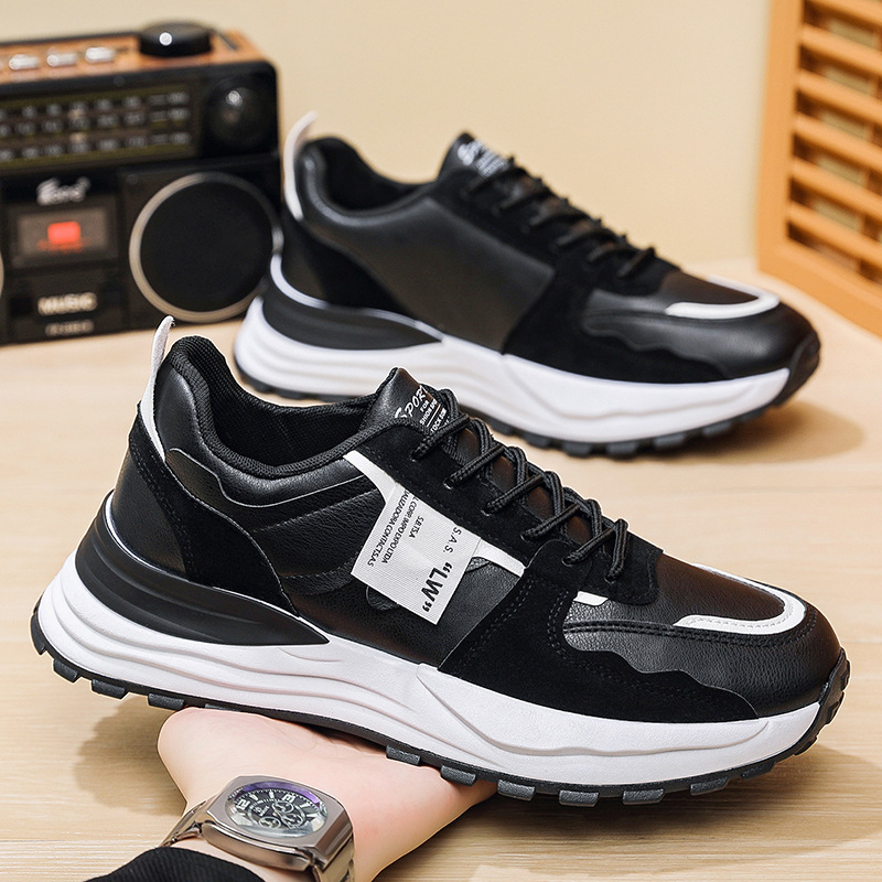 Schnürbare Freizeitschuhe im Colorblock-Design mit Plateausohle für Herren 5