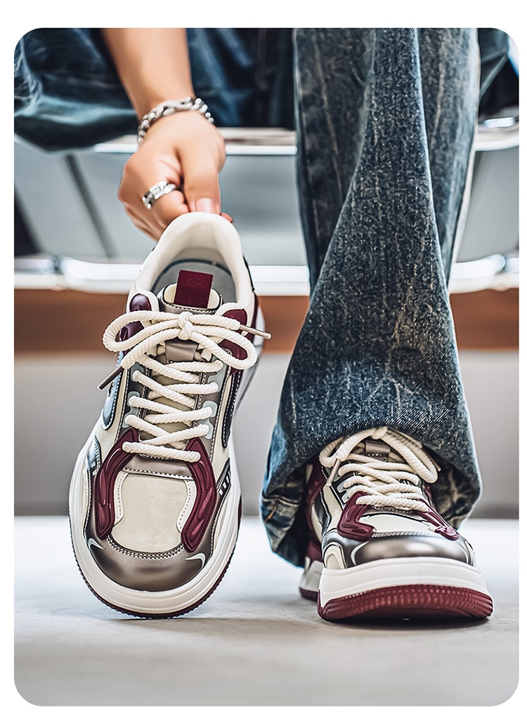 Plateau-Sneaker für Herren mit Colorblock & Schnürung detail 15