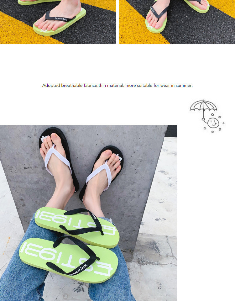 Men's Lightweight Graphic Print Casual Beach Flip-Flops detail 5