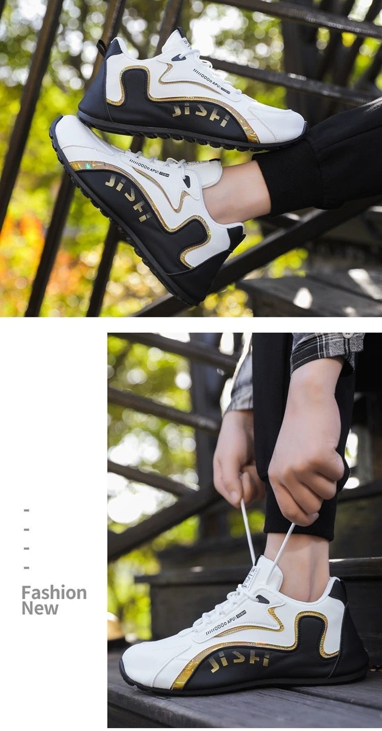 Chaussures casual pour homme à lacets respirantes style color-block detail 3