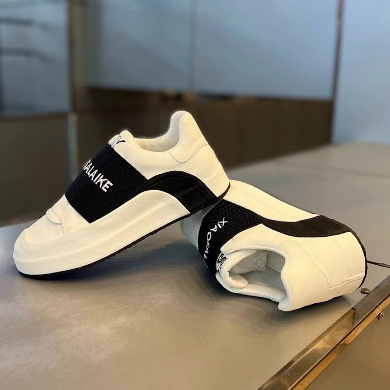Chaussures casual à plateforme et blocs de couleurs sans lacet pour femme detail 4