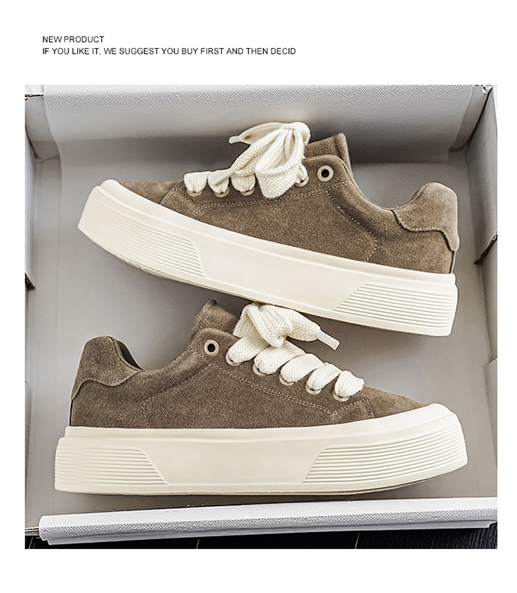 Unisex Plateau-Freizeitschuhe aus Wildleder mit Dämpfung und Schnürung detail 18