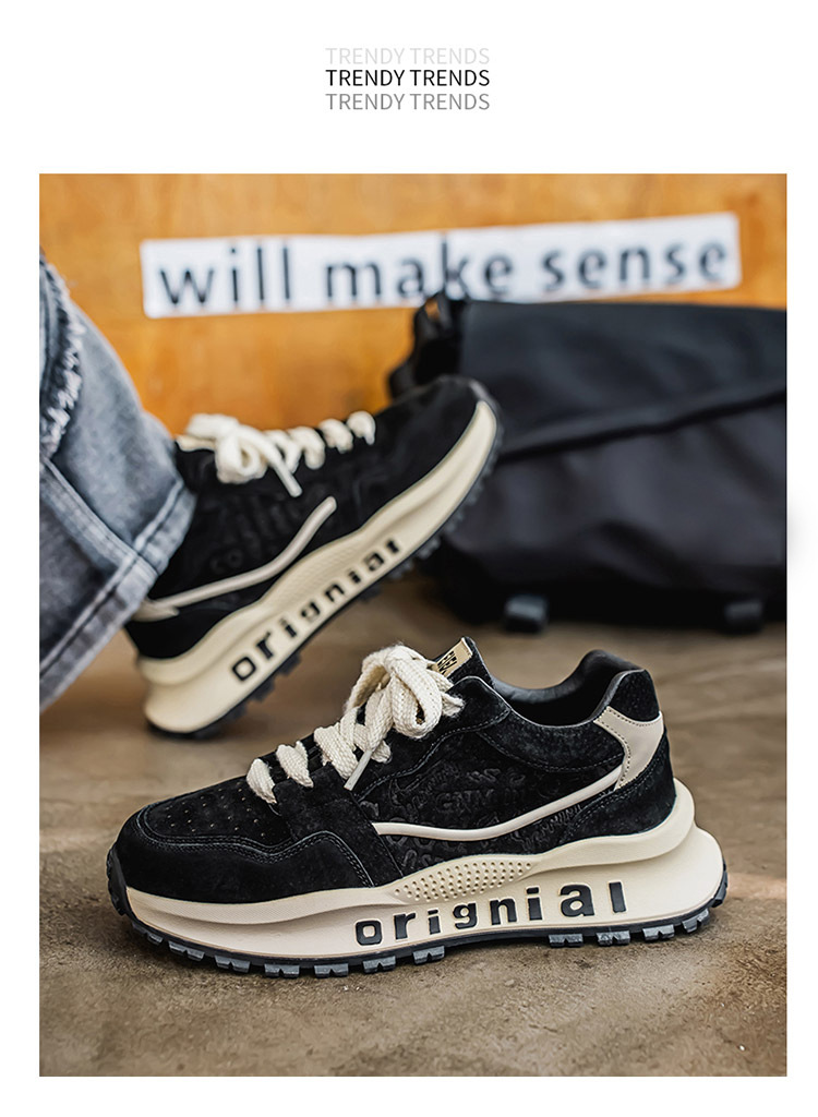 Men's Colorblock Cushioned Platform Casual Shoes detail 12