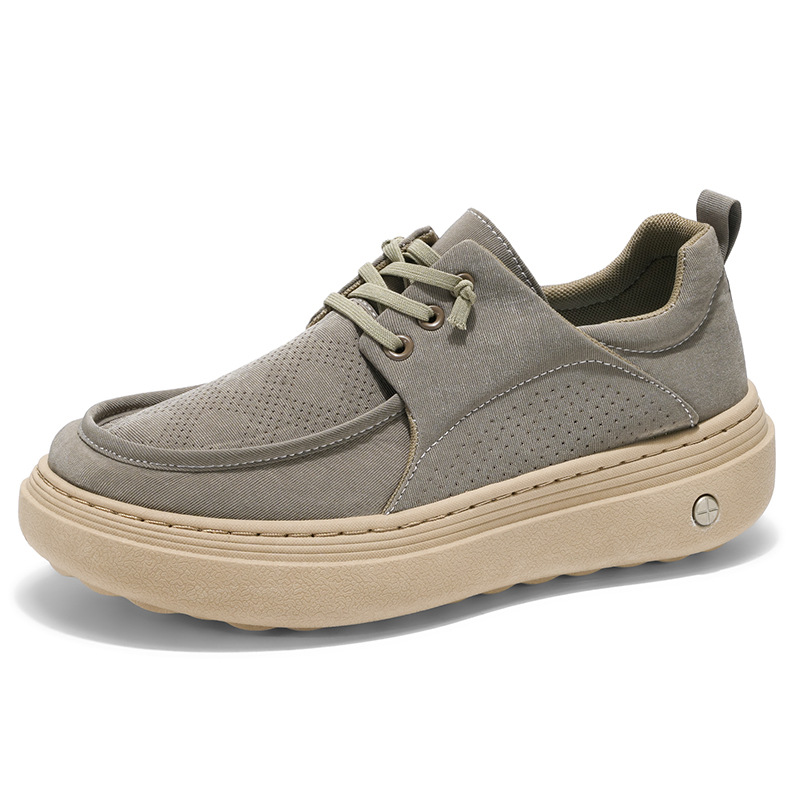Gedämpfte Plateau-Freizeitschuhe für Herren mit Schnürung 6