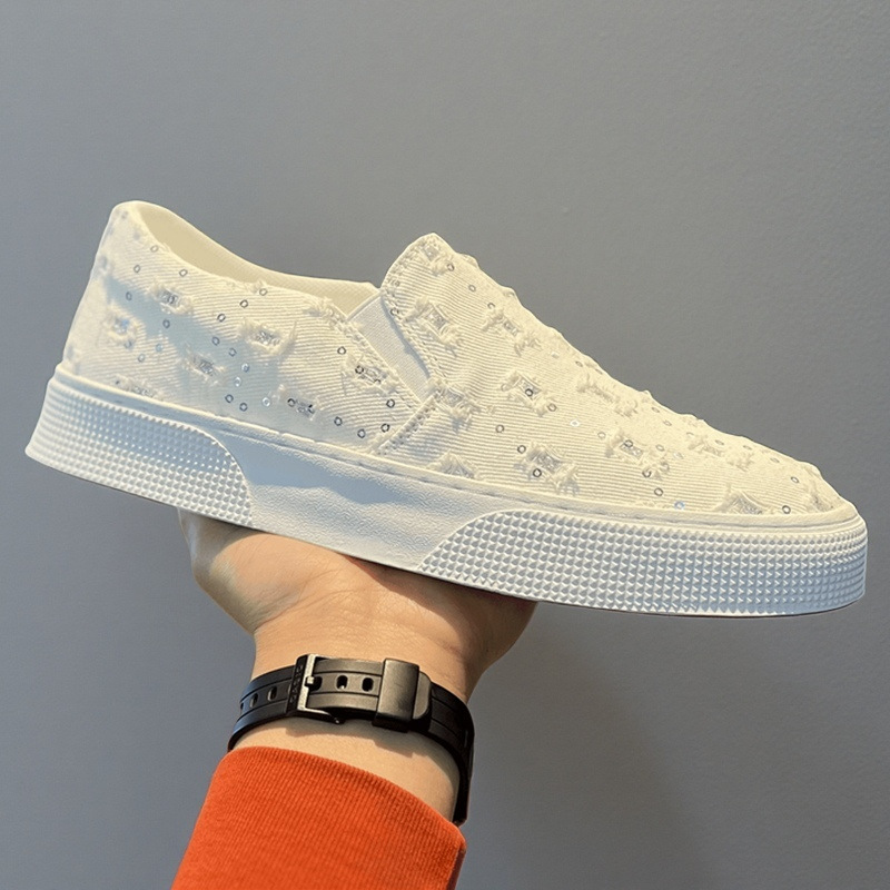 Ademende canvas slip-on casual schoenen voor dames 5