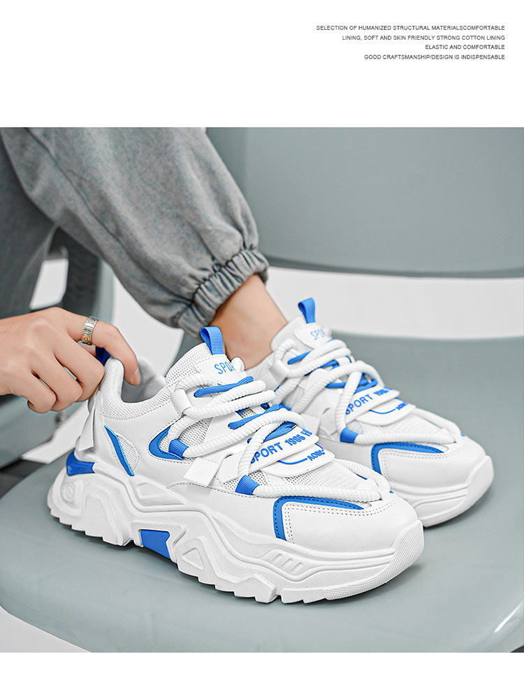 Atmungsaktive Chunky Plateau-Sneaker aus Mesh für Herren detail 11