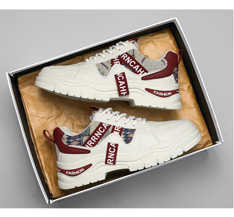 Sneakers stringate da uomo con zeppa e motivo color block detail 11