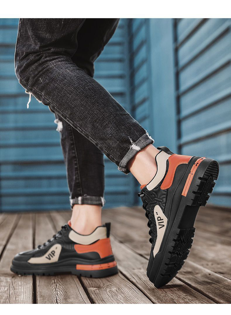 Chaussures Casual à Lacets et Antidérapantes pour Homme Style Colorblock detail 6