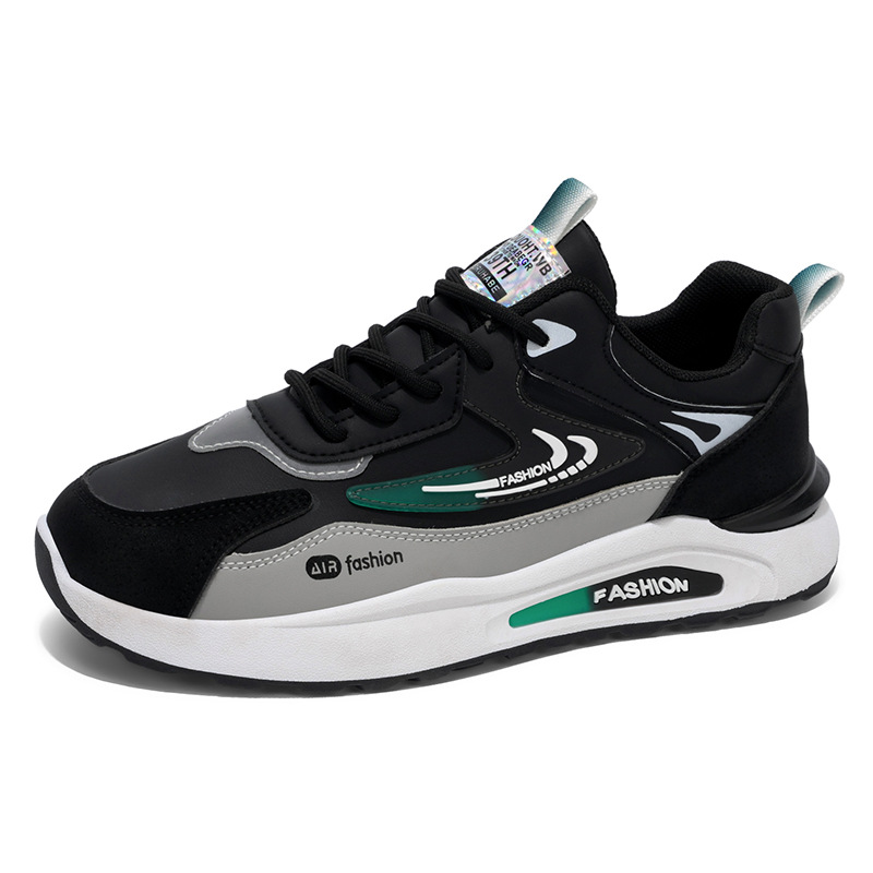 Baskets casual à plateforme et lacets pour homme avec amorti colorblock 6