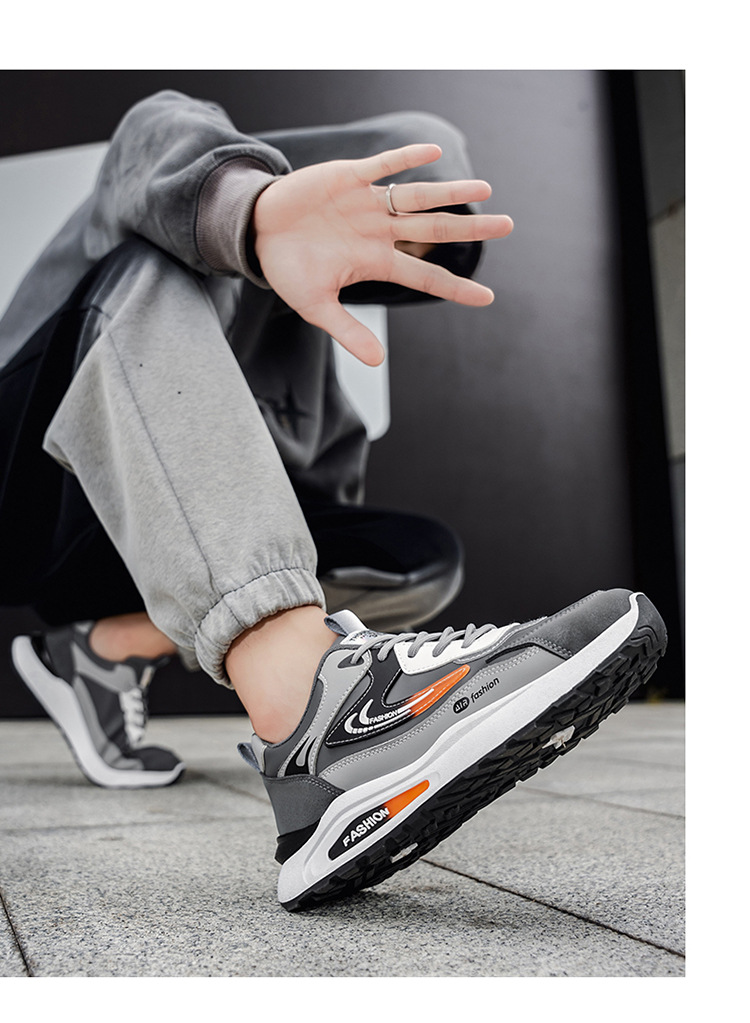 Scarpe casual da uomo stringate con ammortizzazione e motivo color block detail 4