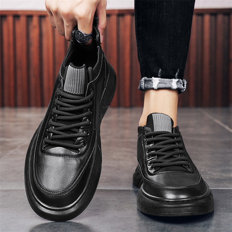 Warme heren casual schoenen van PU-leer met pluche voering detail 13