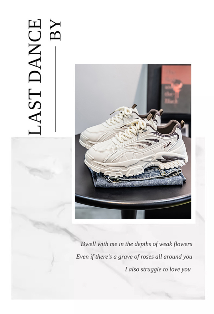 Atmungsaktive Plateau-Sneaker für Herren mit Schnürung detail 6