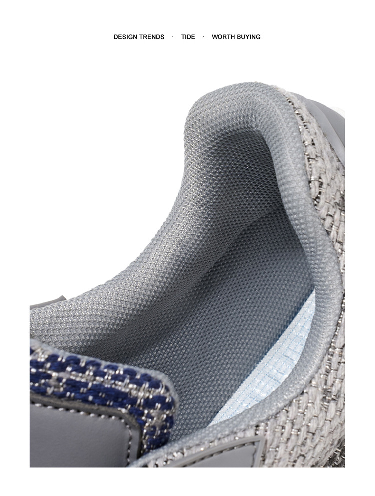 Chunky casual schoenen voor heren van canvas met plateauzool en colorblock detail 3