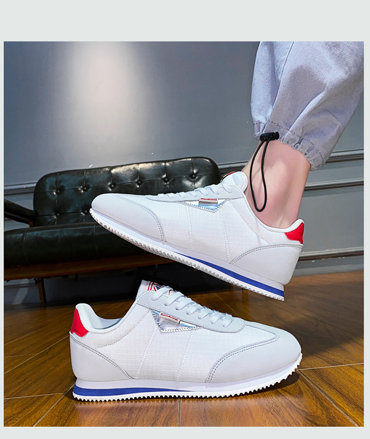 Atmungsaktive, leichte Schnür-Sneaker für Herren im Retro-Look detail 4