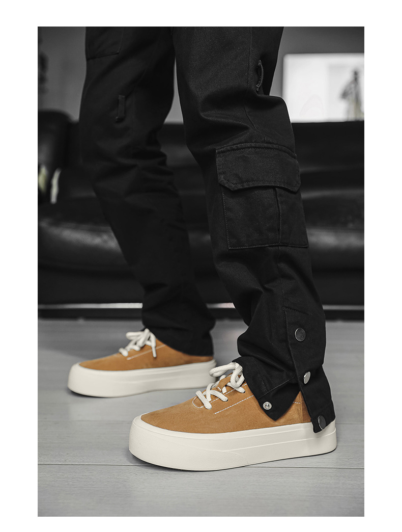 Unisex platform casual schoenen van suède met veters detail 13
