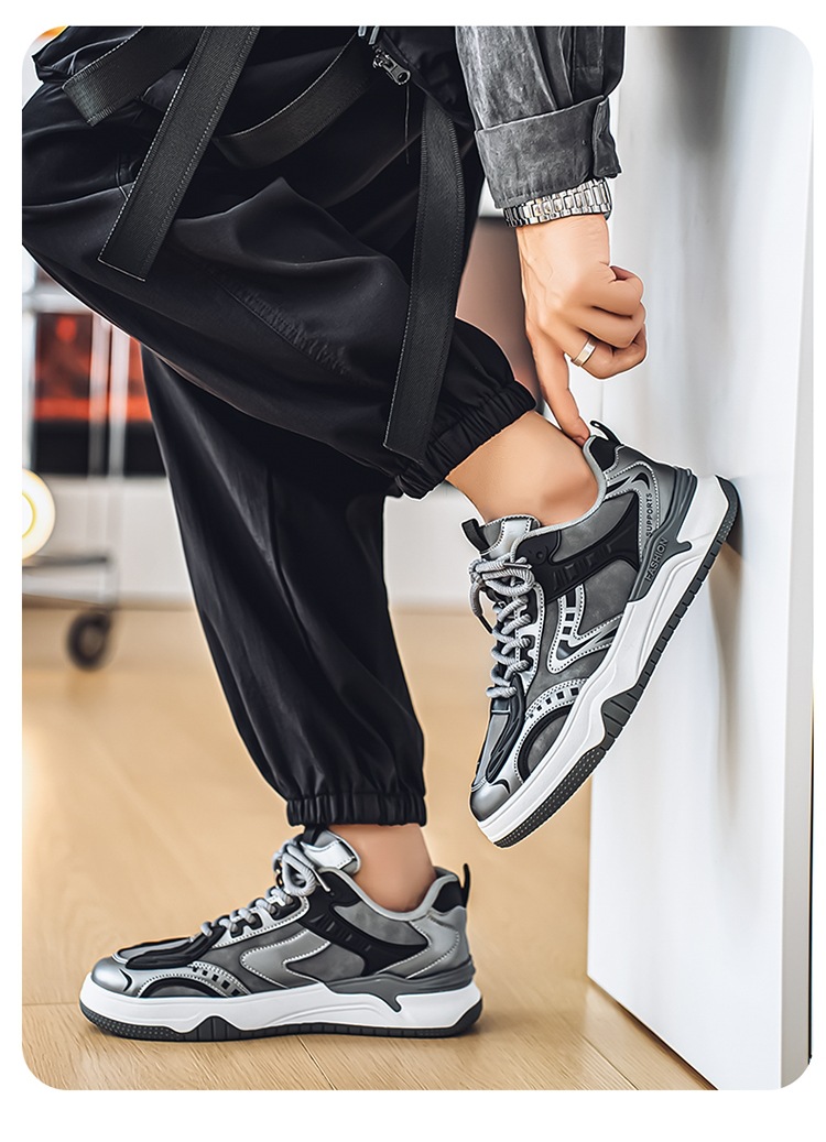 Plateau-Sneaker für Herren mit Colorblock & Schnürung detail 18