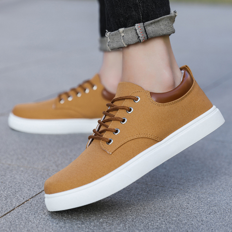 Atmungsaktive Schnür-Freizeitschuhe aus Canvas für Herren 4