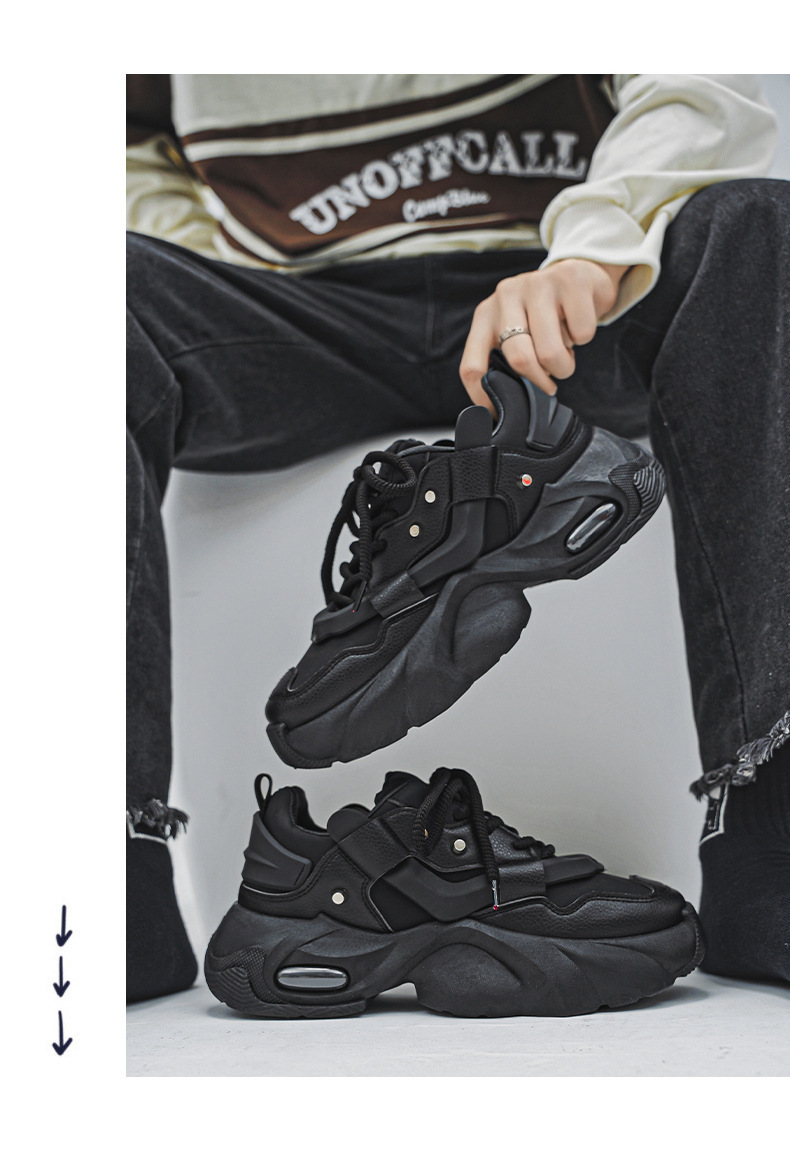Unisex Chunky Plateau-Sneaker mit Luftpolsterung für den Alltag detail 10