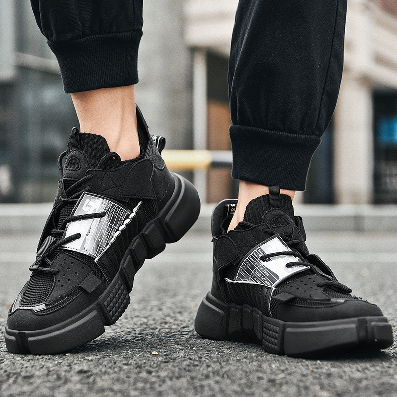 Chaussures casual unisexes respirantes à plateforme style color-block 4