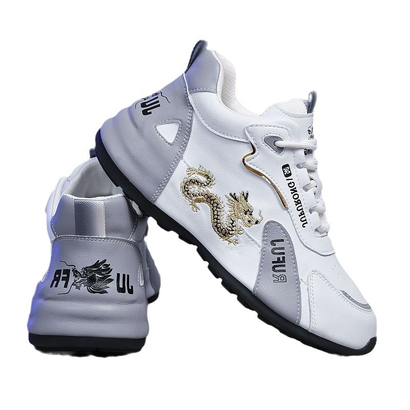 Herren Freizeitschuhe Sneaker zum Schnüren mit Drachenstickerei 6