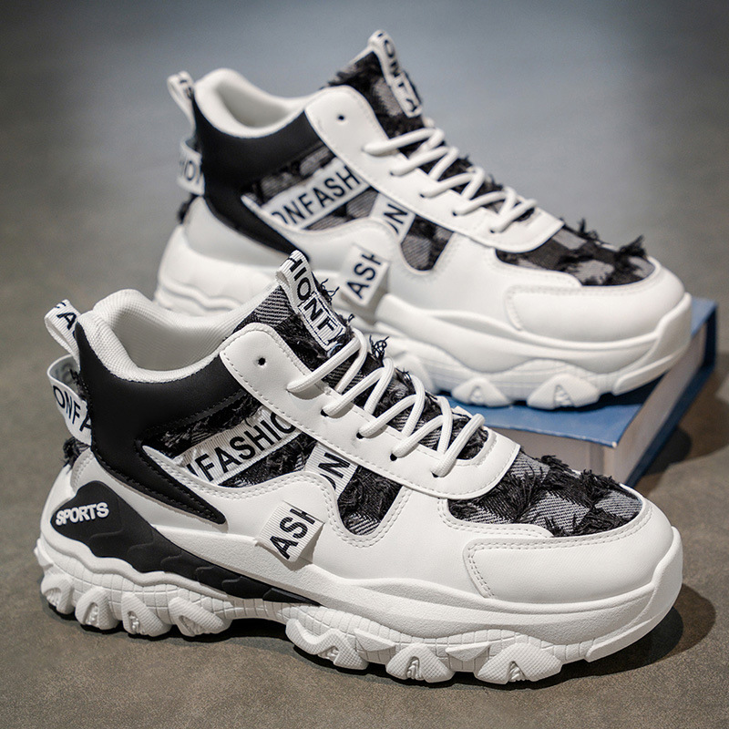 Men's Chunky Platform Lace-Up Casual Sneakers 2