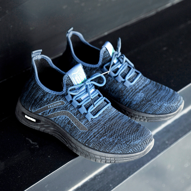 Lichte ademende gebreide hardloopschoenen voor heren 4