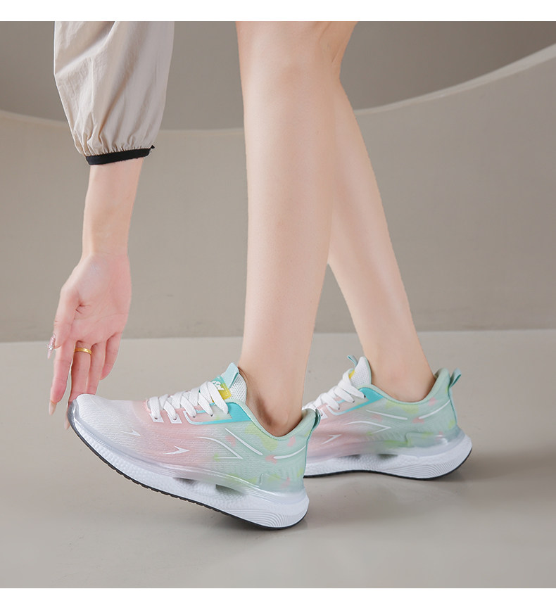 Atmungsaktive, gedämpfte Damen-Laufschuhe mit Schnürung detail 14