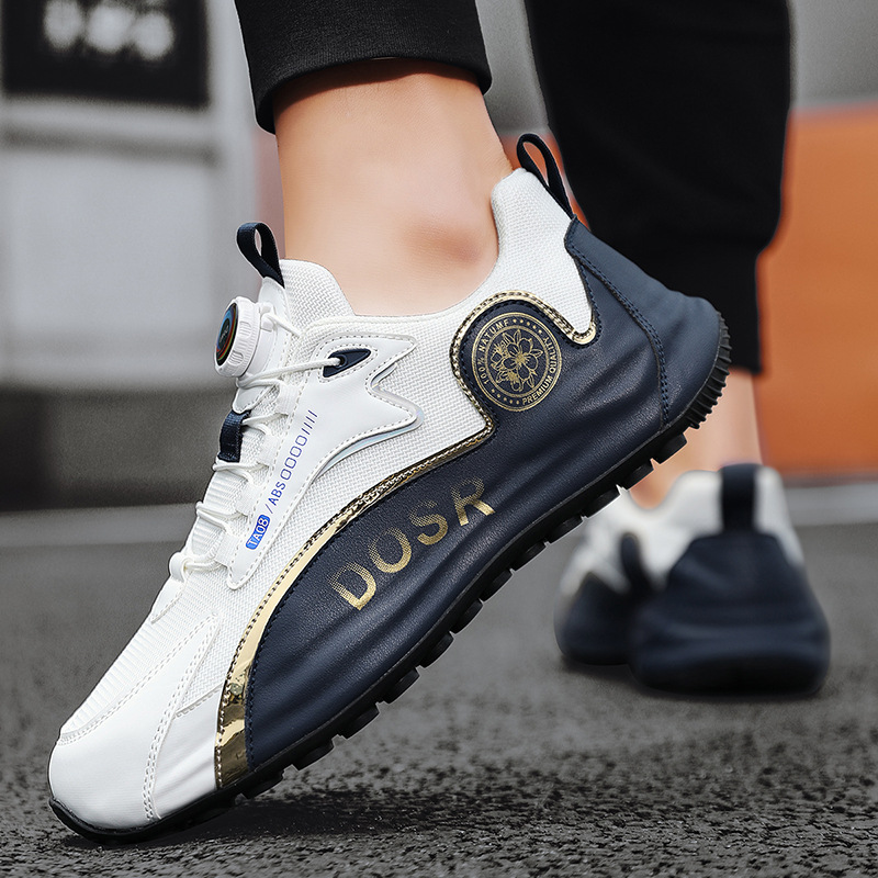 Ademende herensneakers met colorblock en draaisluiting 3