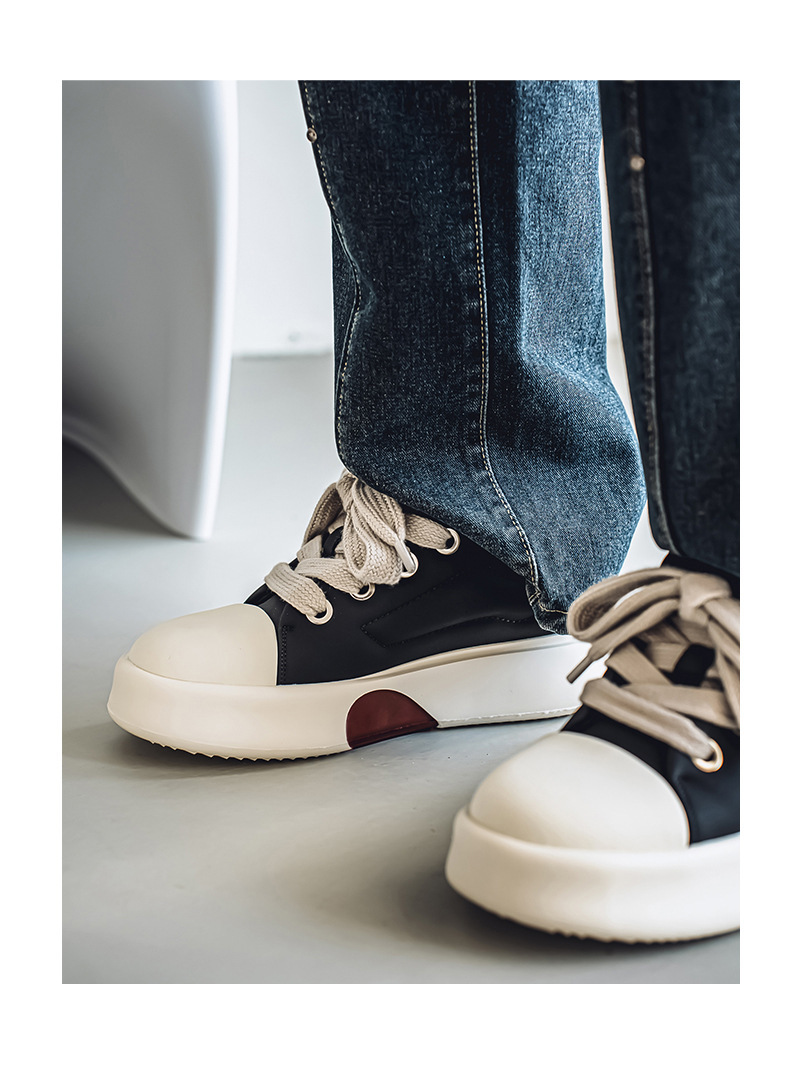 Unisex Platform Cushioned Lace-Up Casual Shoes detail 7