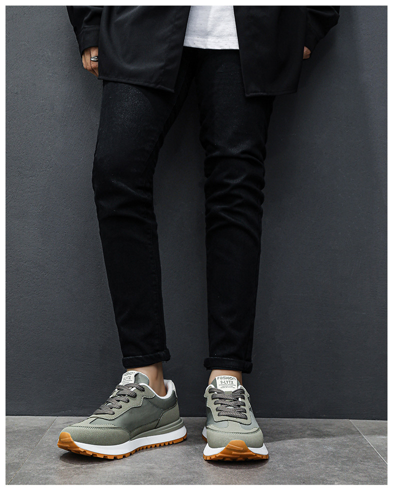 Scarpe casual stringate da uomo traspiranti in colorblock detail 5