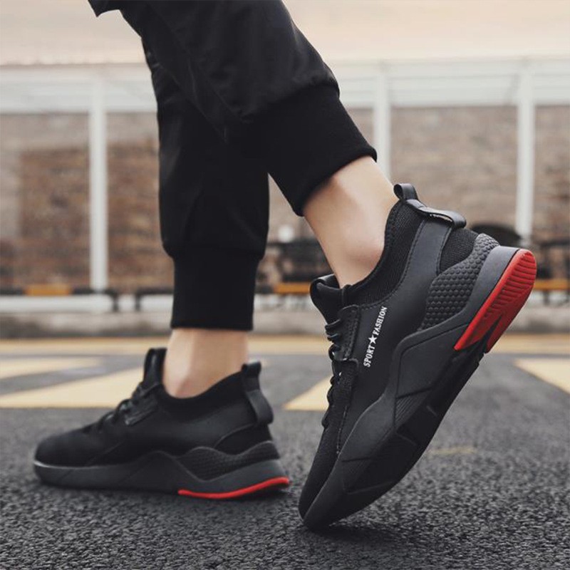 Men's Breathable Lightweight Lace-Up Running Shoes 5