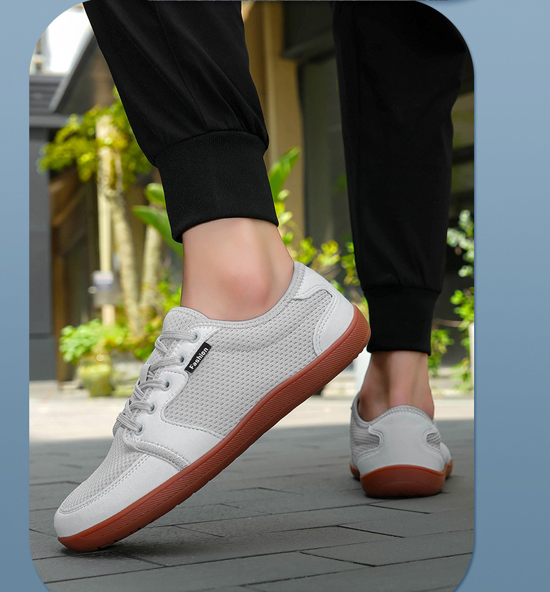 Atmungsaktive, leichte Freizeitschuhe für Herren mit Schnürung detail 2