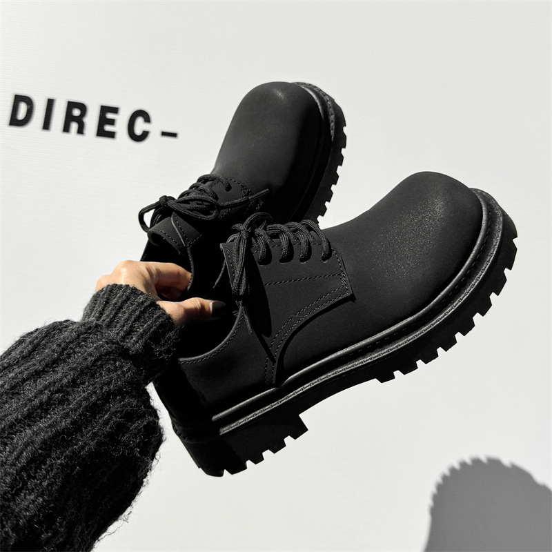 Scarpe casual stringate chunky da uomo in ecopelle PU 5