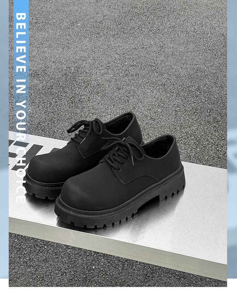 Scarpe casual stringate chunky da uomo in ecopelle PU detail 1