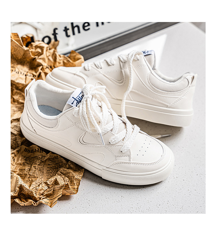 Men's Lace-Up PU Leather Casual Skate Shoes detail 7