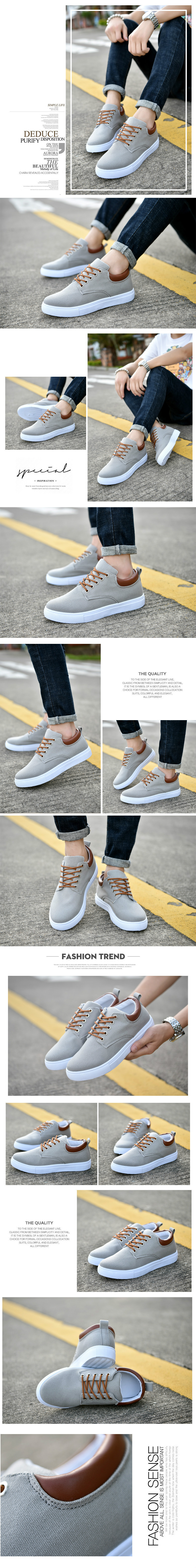 Scarpe casual stringate da uomo in tela traspirante detail 2