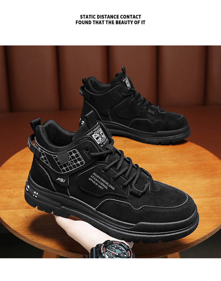 Men's Non-Slip Lace-Up PU Leather Casual Shoes detail 2