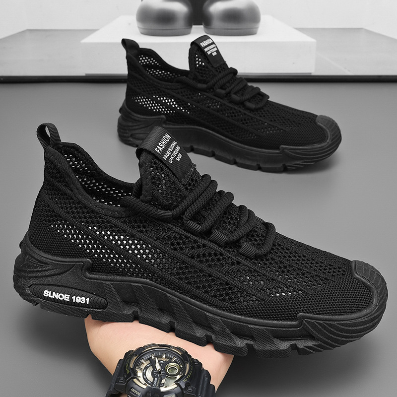 Chaussures casual pour homme en mesh respirant à semelle plateforme 4