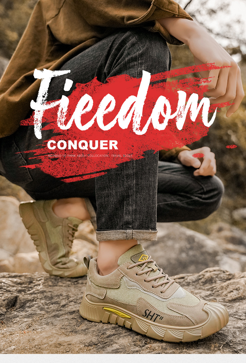 Chaussures casual pour hommes respirantes à lacets style color-block detail 1