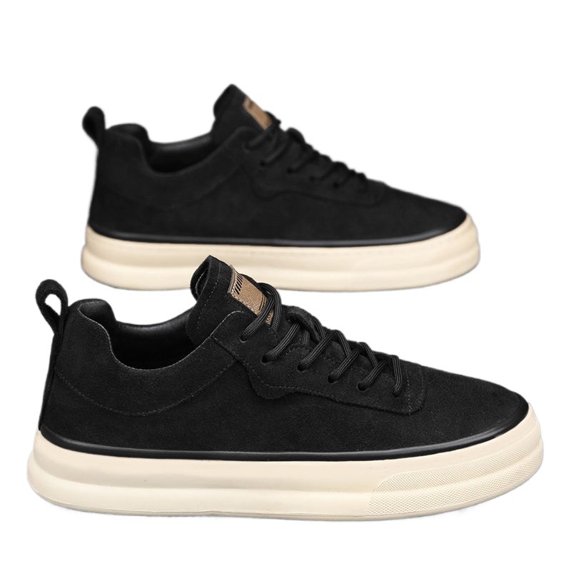 Chaussures casual à plateforme en daim à lacets pour hommes 6