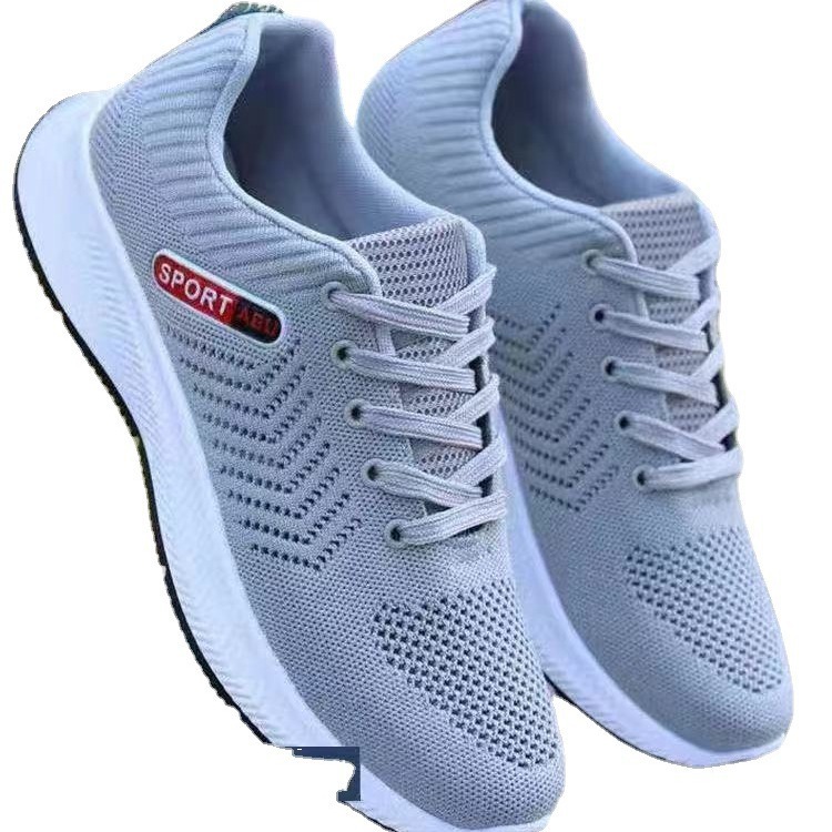 Men's Breathable Knit Lace-Up Running Shoes 6